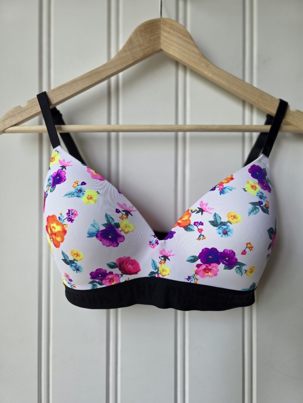 Victoria Secret PINK Wear Everywhere Lightly Lined Womans Floral Bra 32DD